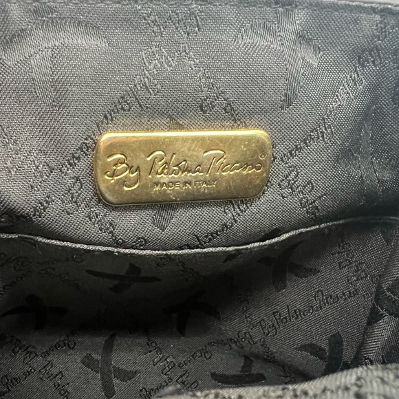 PALOMA PICASSO Vintage Black Leather Gold Hardware Mini Magnetic Backpack - Picture 12 of 15